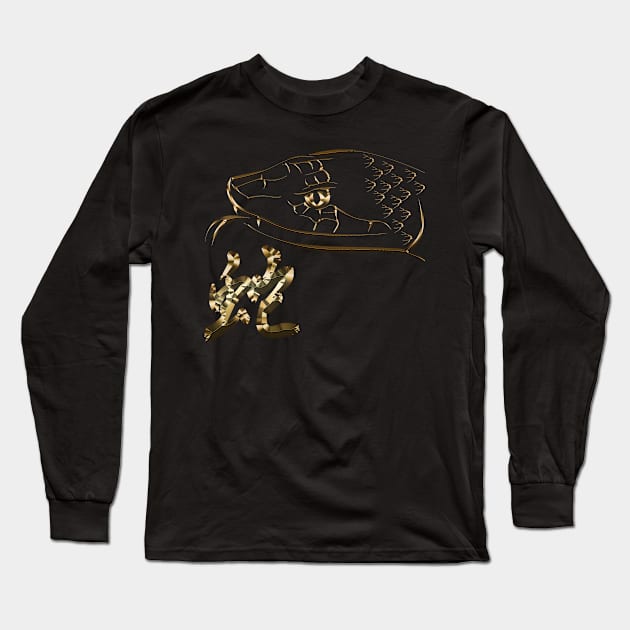 Chinese zodiac snake Gold Edition Long Sleeve T-Shirt by INDONESIA68